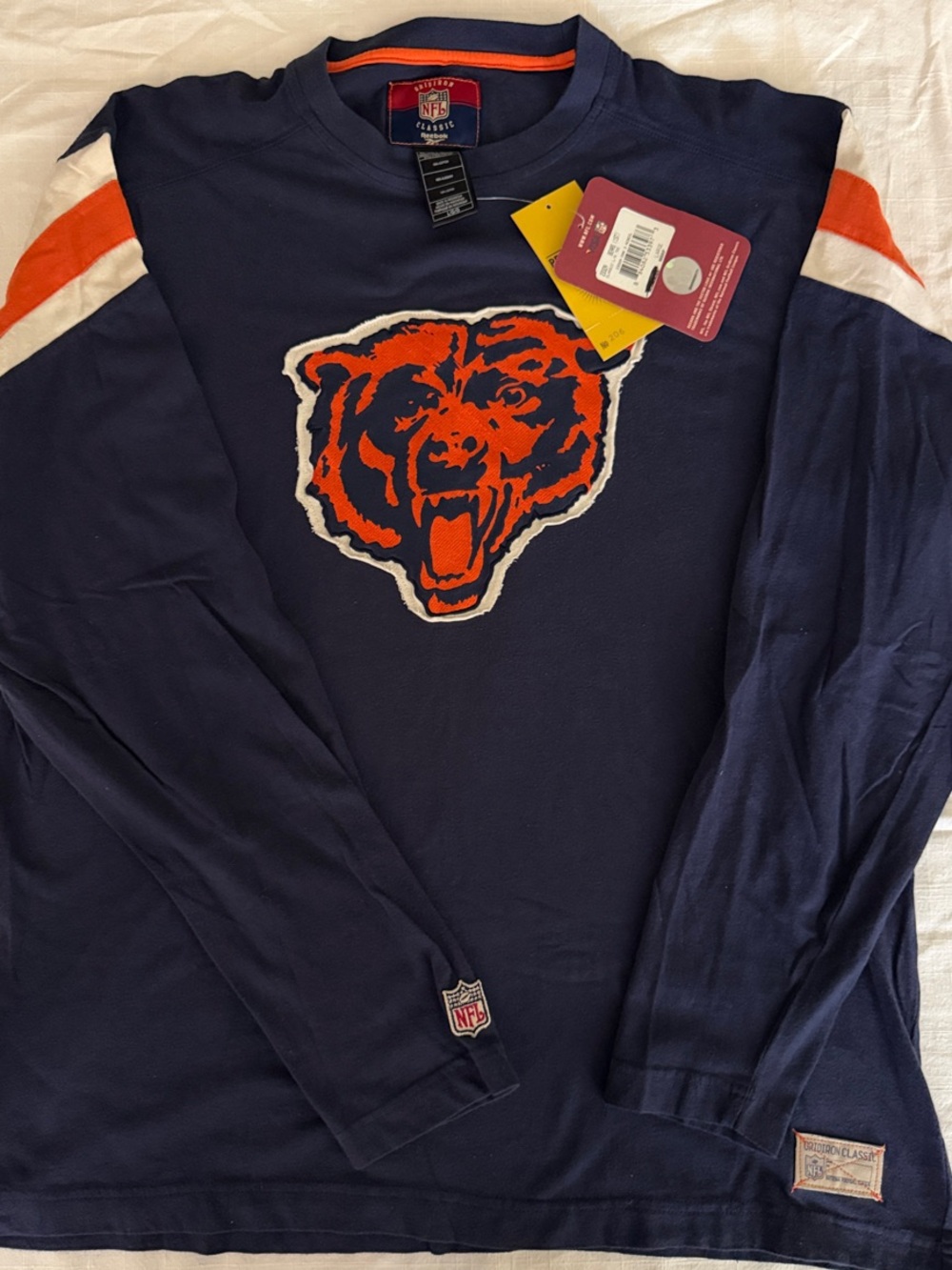NWT REEBOK NFL Chicago Bear long sleeve shirt Size L